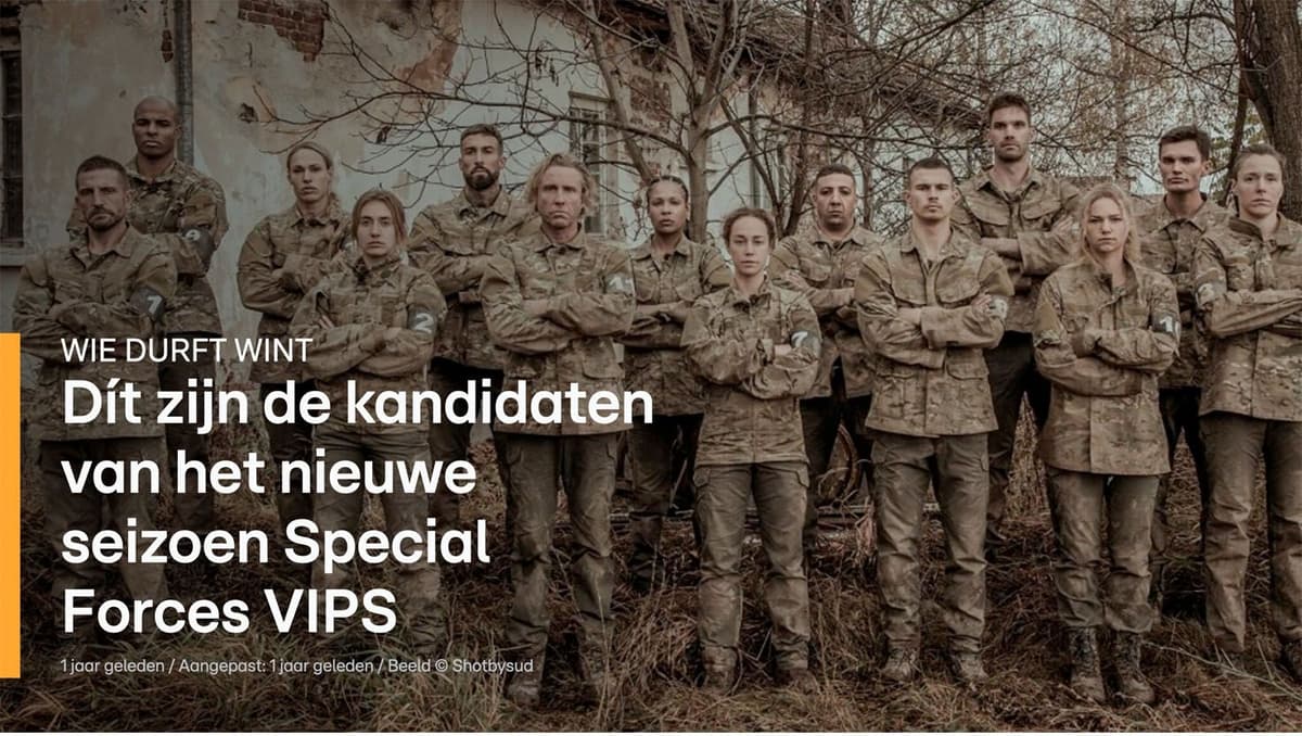 Dít zijn de kandidaten van het nieuwe seizoen Special Forces VIPS
